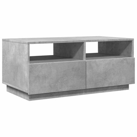 vidaXL Coffee Table with LED Lights Concrete Grey 90x49x40 cm