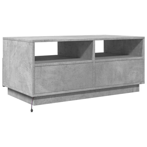 vidaXL Coffee Table with LED Lights Concrete Grey 90x49x40 cm