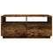 vidaXL Coffee Table with LED Lights Smoked Oak 90x49x40 cm