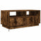 vidaXL Coffee Table with LED Lights Smoked Oak 90x49x40 cm