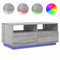 vidaXL Coffee Table with LED Lights Grey Sonoma 90x49x40 cm