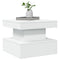 vidaXL Coffee Table with LED Lights White 50x50x40 cm