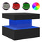 vidaXL Coffee Table with LED Lights Black 50x50x40 cm