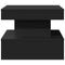 vidaXL Coffee Table with LED Lights Black 50x50x40 cm