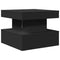 vidaXL Coffee Table with LED Lights Black 50x50x40 cm
