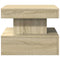 vidaXL Coffee Table with LED Lights Sonoma Oak 50x50x40 cm