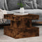 vidaXL Coffee Table with LED Lights Smoked Oak 50x50x40 cm