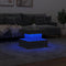 vidaXL Coffee Table with LED Lights Grey Sonoma 50x50x40 cm