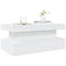 vidaXL Coffee Table with LED Lights White 90x50x40 cm