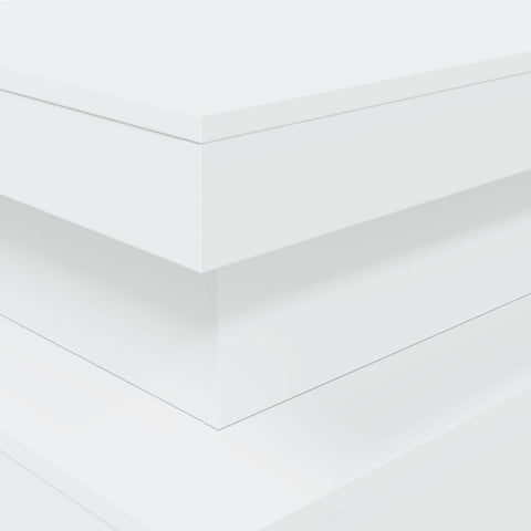 vidaXL Coffee Table with LED Lights White 90x50x40 cm