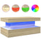 vidaXL Coffee Table with LED Lights Sonoma Oak 90x50x40 cm