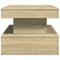 vidaXL Coffee Table with LED Lights Sonoma Oak 90x50x40 cm