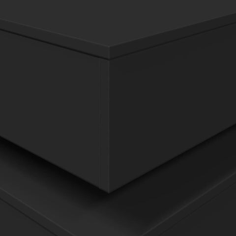 vidaXL Coffee Table with LED Lights Black 50x50x40 cm