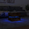 vidaXL Coffee Table with LED Lights Smoked Oak 50x50x40 cm