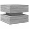 vidaXL Coffee Table with LED Lights Grey Sonoma 50x50x40 cm