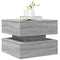 vidaXL Coffee Table with LED Lights Grey Sonoma 50x50x40 cm