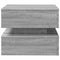 vidaXL Coffee Table with LED Lights Grey Sonoma 50x50x40 cm