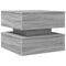 vidaXL Coffee Table with LED Lights Grey Sonoma 50x50x40 cm