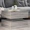 vidaXL Coffee Table with LED Lights Grey Sonoma 50x50x40 cm