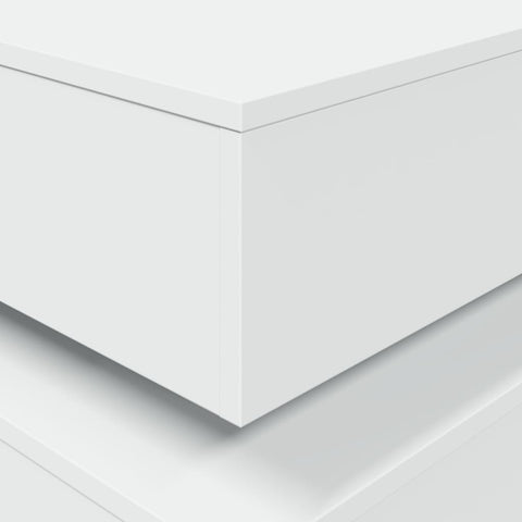 vidaXL Coffee Table with LED Lights White 90x50x40 cm