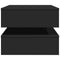 vidaXL Coffee Table with LED Lights Black 90x50x40 cm