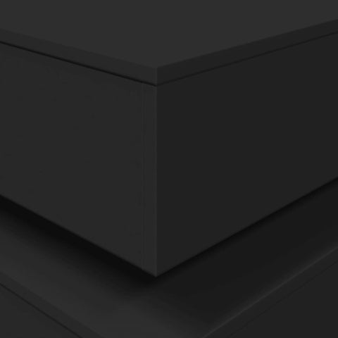 vidaXL Coffee Table with LED Lights Black 90x50x40 cm