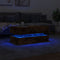 vidaXL Coffee Table with LED Lights Smoked Oak 90x50x40 cm