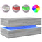 vidaXL Coffee Table with LED Lights Grey Sonoma 90x50x40 cm