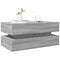 vidaXL Coffee Table with LED Lights Grey Sonoma 90x50x40 cm