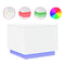 vidaXL Coffee Table with LED Lights White 50x50x40 cm