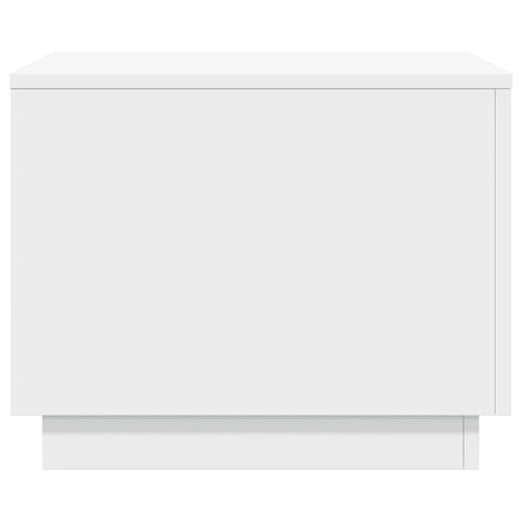 vidaXL Coffee Table with LED Lights White 50x50x40 cm
