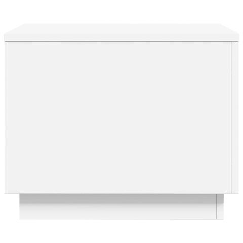 vidaXL Coffee Table with LED Lights White 50x50x40 cm