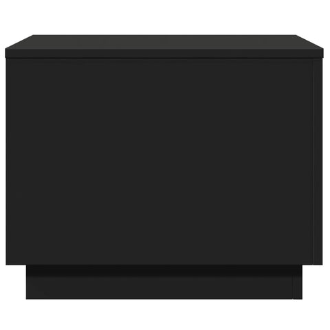 vidaXL Coffee Table with LED Lights Black 50x50x40 cm