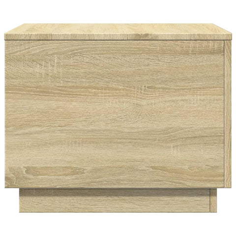 vidaXL Coffee Table with LED Lights Sonoma Oak 50x50x40 cm