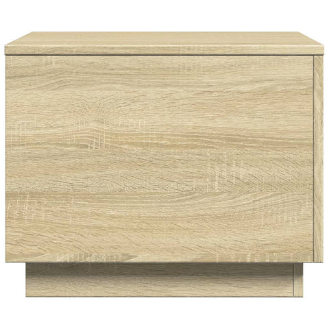 vidaXL Coffee Table with LED Lights Sonoma Oak 50x50x40 cm