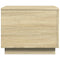 vidaXL Coffee Table with LED Lights Sonoma Oak 50x50x40 cm