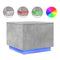 vidaXL Coffee Table with LED Lights Concrete Grey 50x50x40 cm