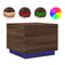 vidaXL Coffee Table with LED Lights Brown Oak 50x50x40 cm