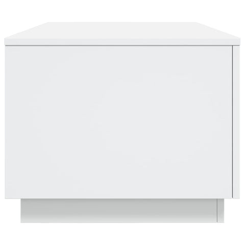 vidaXL Coffee Table with LED Lights White 90x50x40 cm