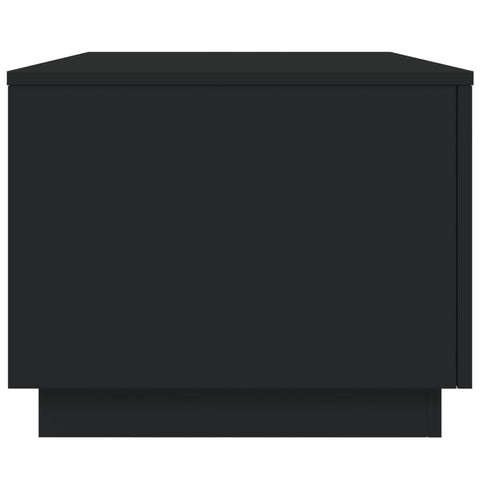 vidaXL Coffee Table with LED Lights Black 90x50x40 cm