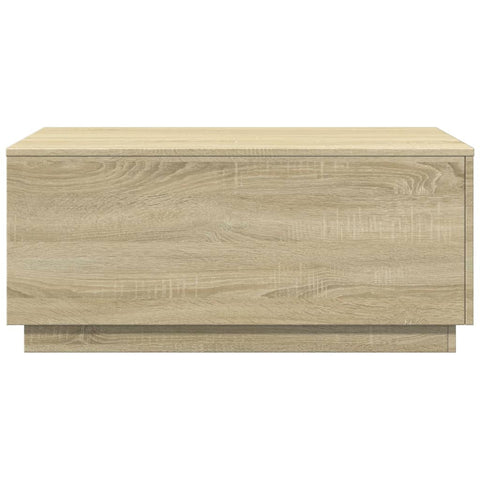 vidaXL Coffee Table with LED Lights Sonoma Oak 90x50x40 cm