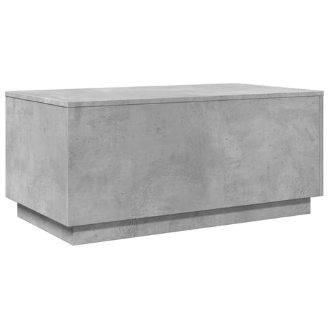 vidaXL Coffee Table with LED Lights Concrete Grey 90x50x40 cm