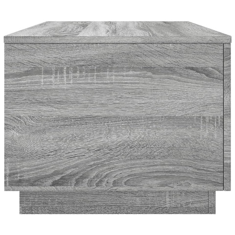 vidaXL Coffee Table with LED Lights Grey Sonoma 90x50x40 cm