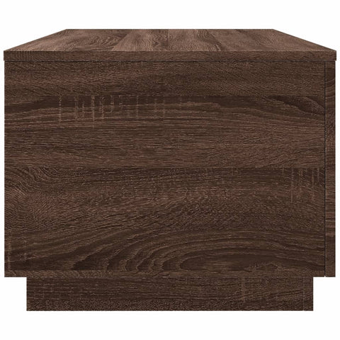 vidaXL Coffee Table with LED Lights Brown Oak 90x50x40 cm