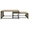 vidaXL Nesting Coffee Tables 2 pcs Sonoma Oak Engineered Wood and Metal