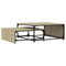 vidaXL Nesting Coffee Tables 2 pcs Sonoma Oak Engineered Wood and Metal