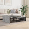 vidaXL Nesting Coffee Tables 2 pcs Grey Sonoma Engineered Wood and Metal
