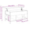 vidaXL Coffee Table Sonoma Oak 100x55x50 cm Engineered Wood and Metal