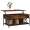 vidaXL Coffee Table Smoked Oak 100x55x50 cm Engineered Wood and Metal