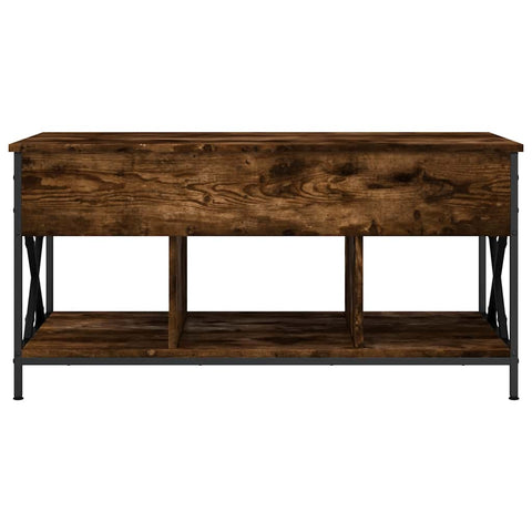 vidaXL Coffee Table Smoked Oak 100x55x50 cm Engineered Wood and Metal